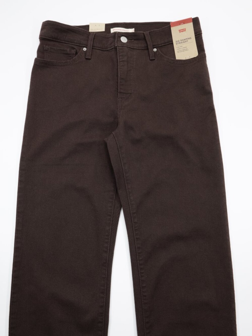 Levi's 314 Women's Shaping Straight Comfort Stretch Denim Jeans Brown Size 32X32 - Picture 4 of 12